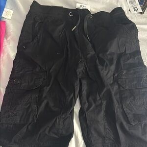 Kids Black Cargo Shorts